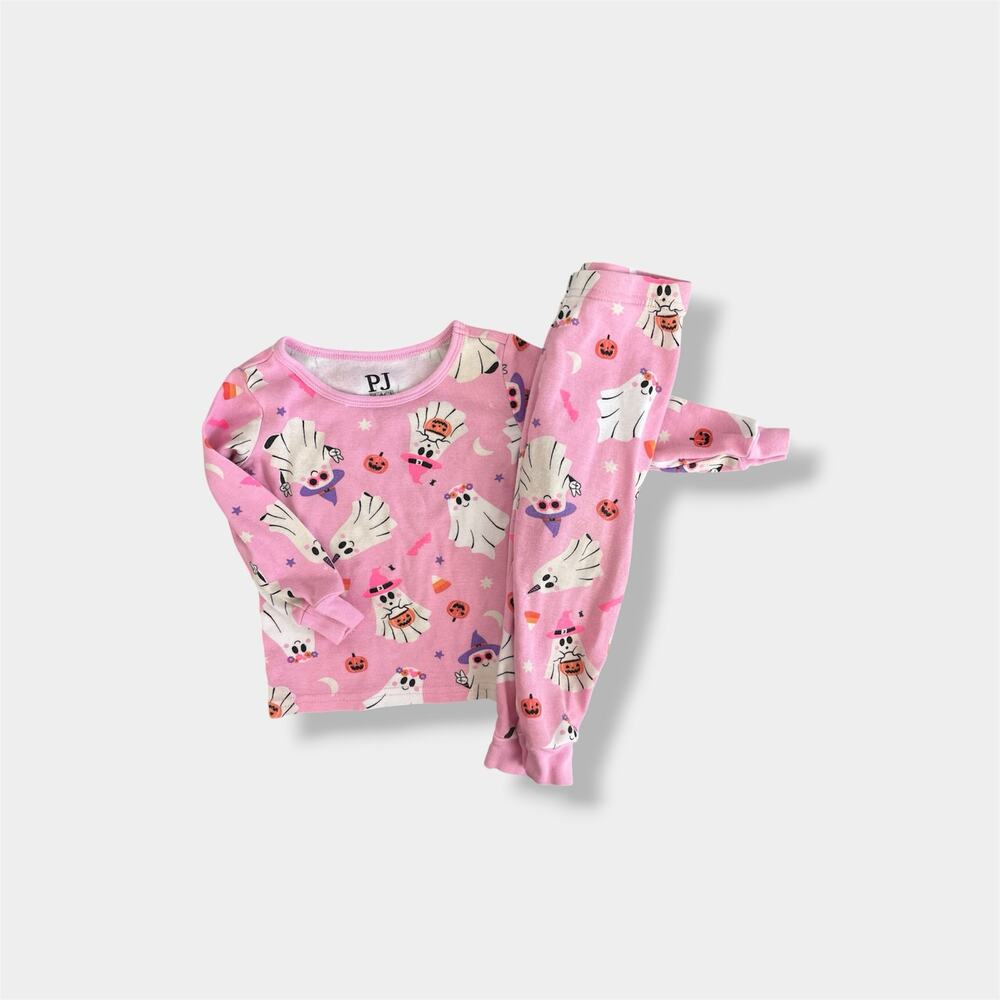 The Children's Place Pink Ghost Halloween Pajamas 12-18 Months